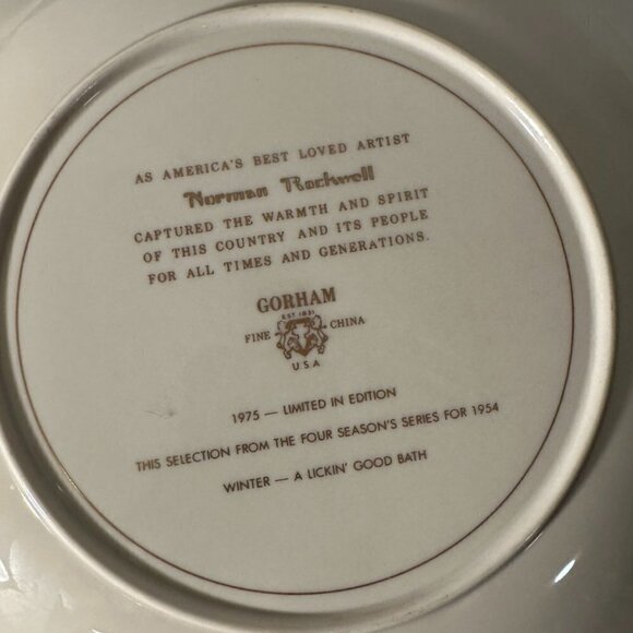 Gorham + Norman Rockwell Set of 3 Collectors Item Plates EUC 1975  China Plate - Picture 6 of 9